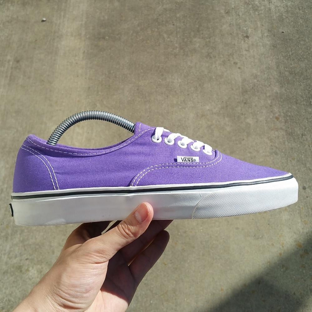Purple Vans Authentic Low Top Sneakers Shoes